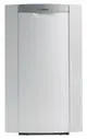 Waagerechter weißer Vaillant Wärmeerzeuger mit geradem Design und einem schlichten Griff, montiert in einem neutralen Raum.